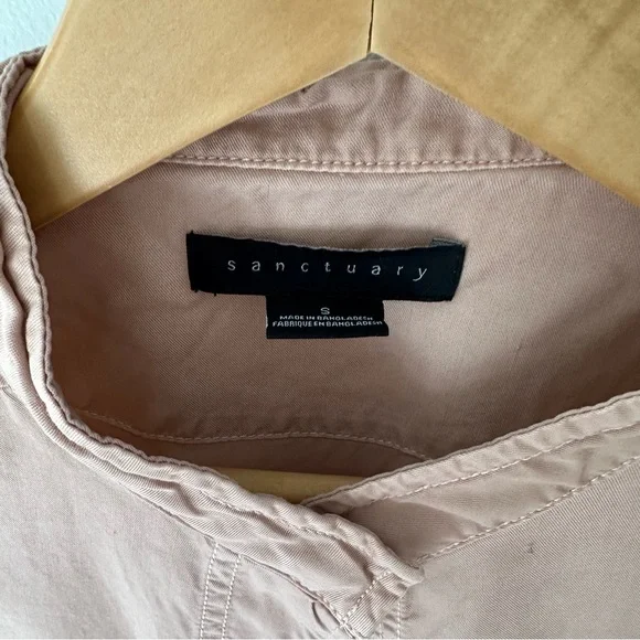 Sanctuary Utility Jacket Womens Small Pink Lightweight Button Front - Picture 2 of 8